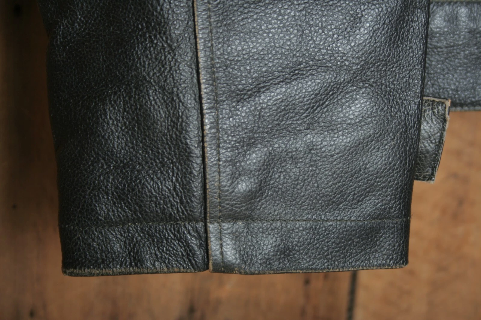 DECODED Brown Leather Fleece Lined Motorcycle Jacket Men's Sz. XL - product detail image 5