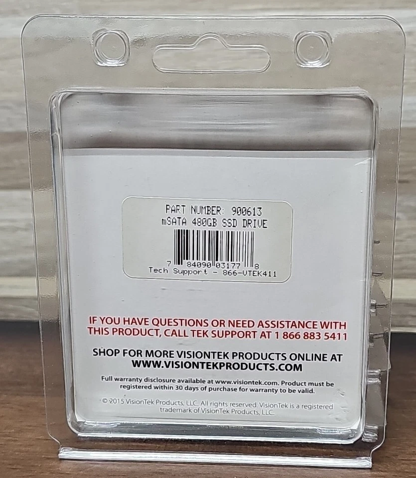 NEW Visiontek 900613 Solid State Drive 480 GB 480GB mSATA SSD TAA - Image 3 of 3