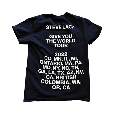 Steve Lacy Give You The World Tour T-Shirt SMALL Men's Adult Black Authentic