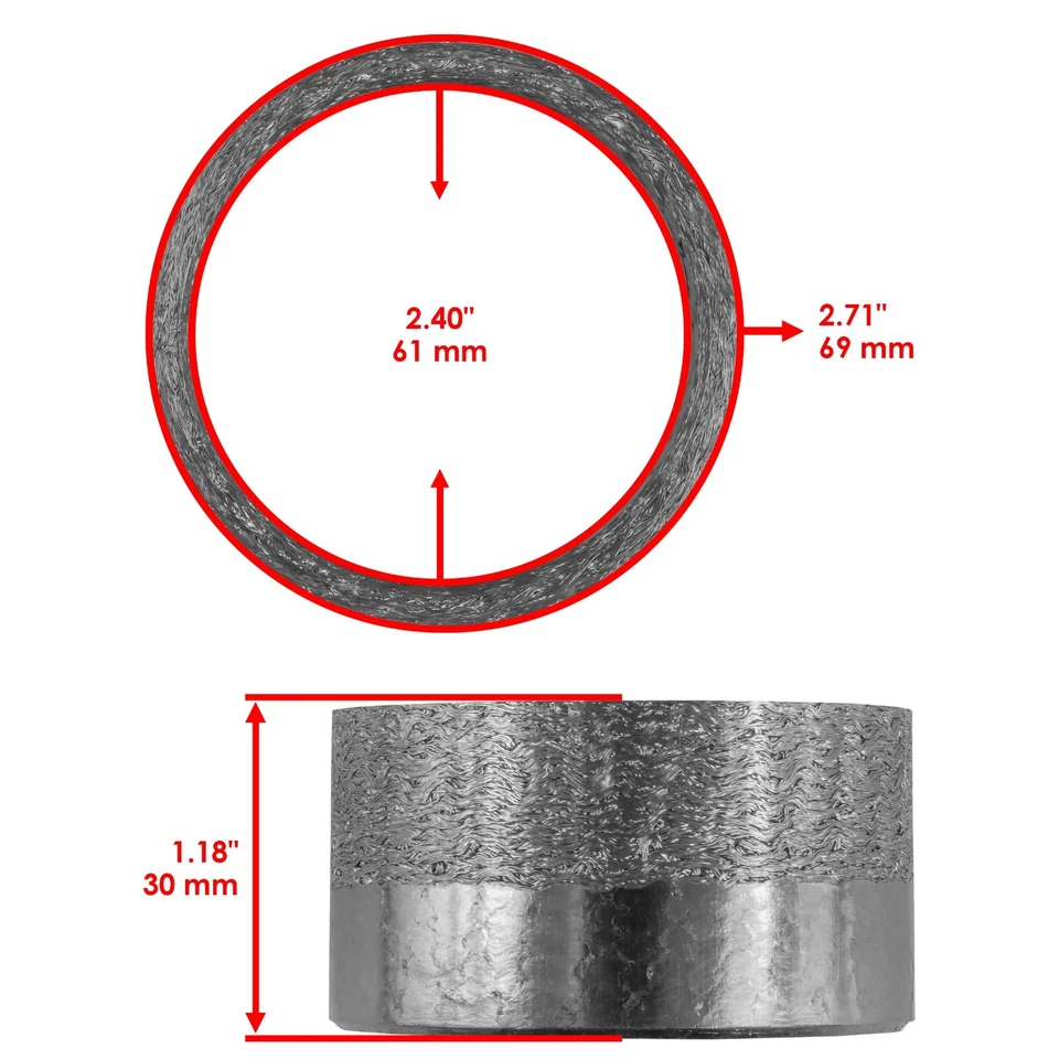 Exhaust Pipe Gasket for Yamaha R1 YZF-R1 2007 2008 / 4C8-14755-00-00 - Image 2 of 4