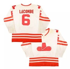 Retro 1970's Lacombe #6 Calgary Hockey Jersey Embroidered Custom Name