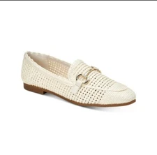 INC Women's Beige Platform Heel Drill Buckle Hardware Quilted Fabric Size 7 M