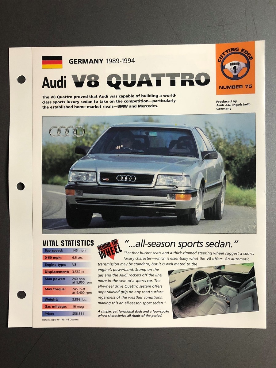 1989 - 1994 AUDI V8 QUATTRO IMP 