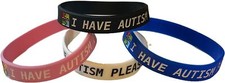 Autism Awareness Wristband - I Have Autism Please BE Patient - Adult Size