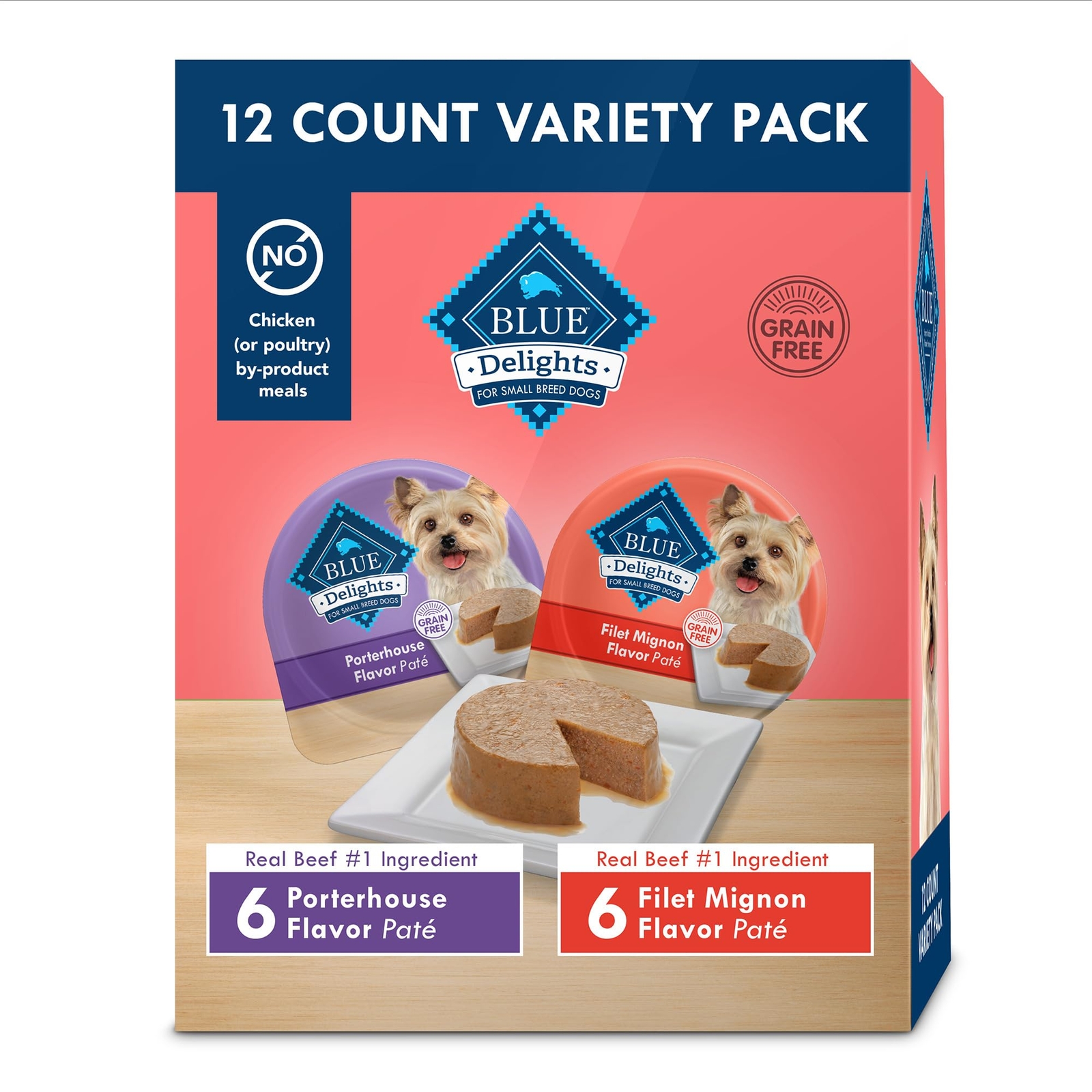 Variety Pack 12 Cups Grain Free Beef Flavors
