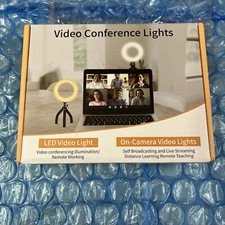 Video Conference Live Streaming Light Kit With Tripod Stand, Clip & Dimmer BNIB