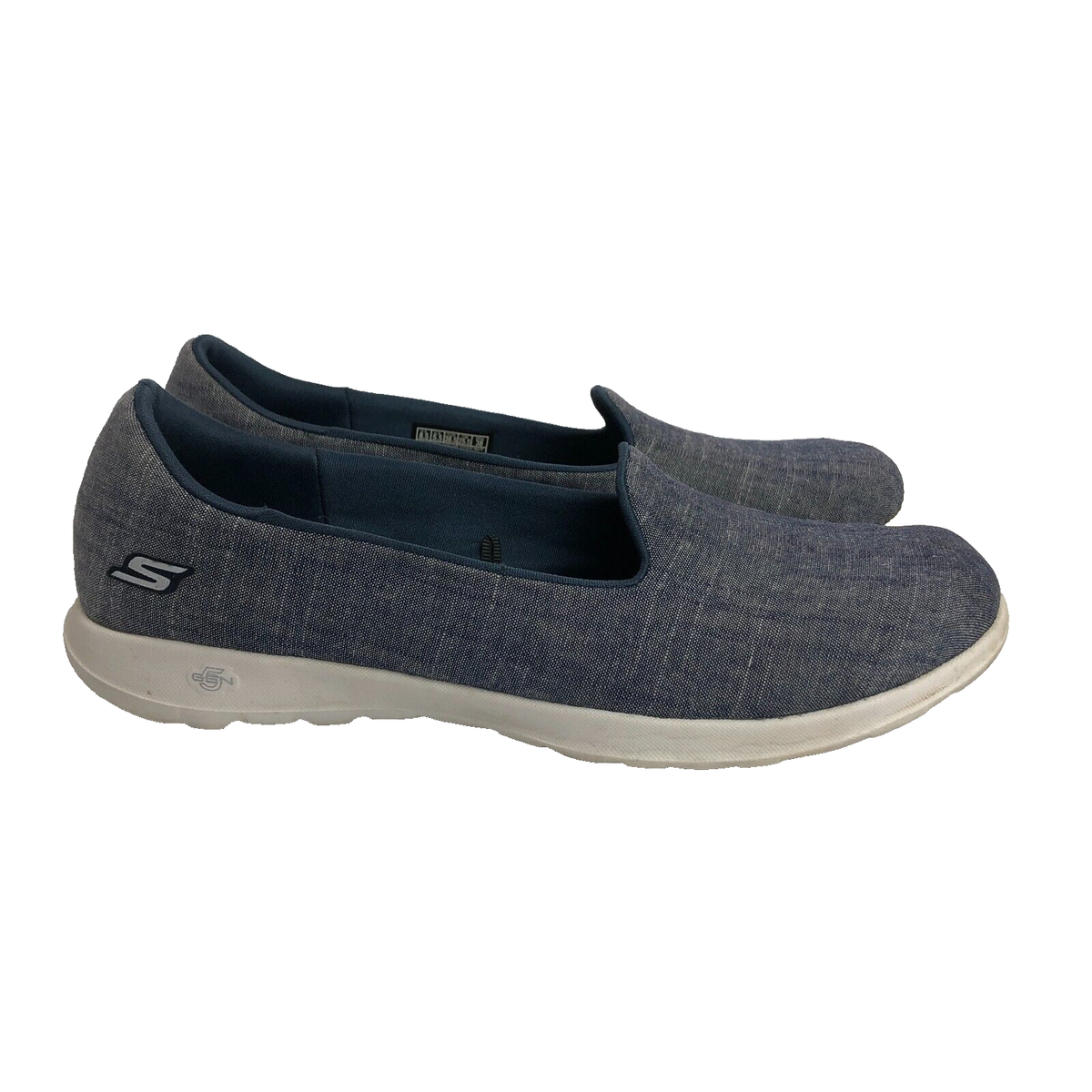 Skechers Go Walk Lite Amore Slip-On Shoes Blue Womens Memory Foam  Comfort