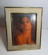 Cornice Portafoto Design Pelle Ottone cm 32x Italy Stile Crespi Rizzo Barbi