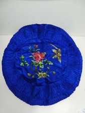 VINTAGE CHINESE EMBROIDERED SILK CLOTH PILLOW CUSHION CASE FLORAL BIRD