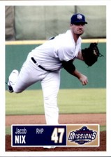 2018 San Antonio Missions Grandstand #16 Jacob Nix Fullerton California CA Card