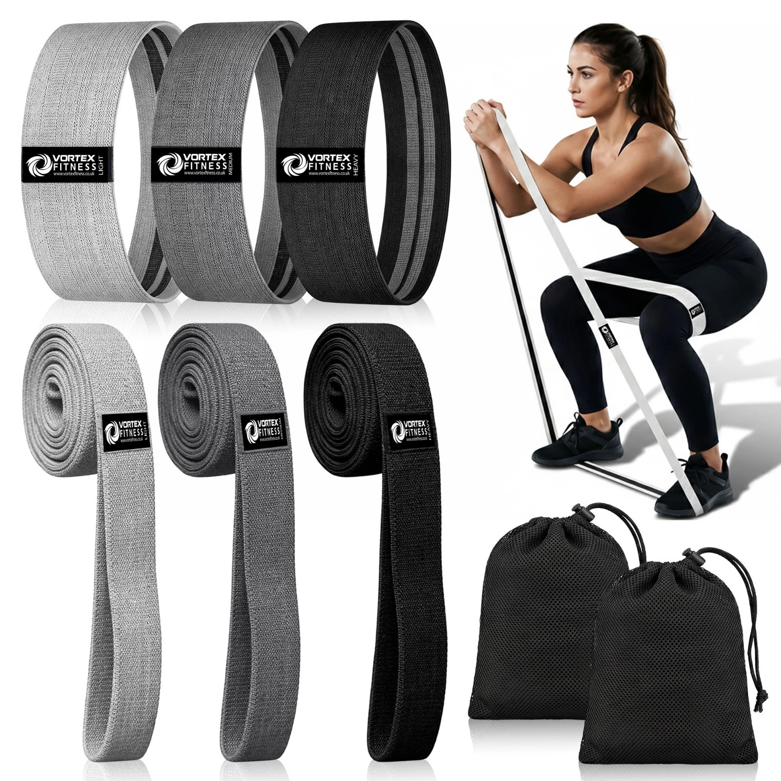 Vortex Fitness Resistance Bands Bundle – Glute Bands + Pull Up Assist Bands Set
Opens in a new windo