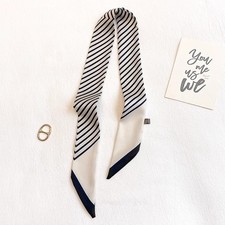 Ladies Accessories Summer Black White Stripe Hairband Hair Bow Tie Scarf Gift