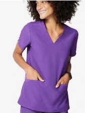 FIGS CASMA LIMITED EDITION PURPLE ULTRA VIOLET PO 1651 SCRUB TOP XXS TECH COLL