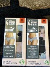 Puma Seamless Bikini Panties Women Medium 2 4 Packs 8 Total Soft Stretch NIB