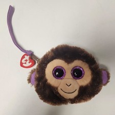 Ty Fashion “Coconut” the Monkey Beanie Boos Wristlet Coin Purse Plush