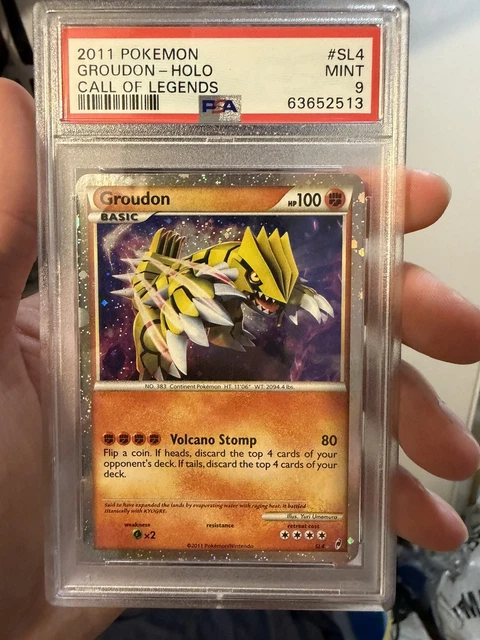 Groudon Shiny Holo Rare SL4 Call of Legends 2011 Pokémon PSA 9