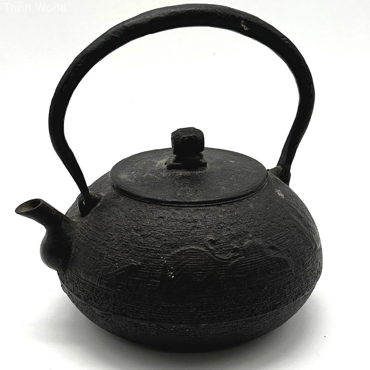 南部鉄瓶 笹葉模様 / Vintage Bamboo Leaf Tetsubin Iron Antique Japanese Teapots for sale | eBay