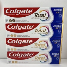 Colgate Total Advanced Whitening Toothpaste, 6.4 oz Jumbo Tube, 4 PACK