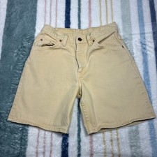 Levis Orange Tab Vtg Light Wash Yellow Denim Jean Shorts Size 28 7 Bermuda 1064