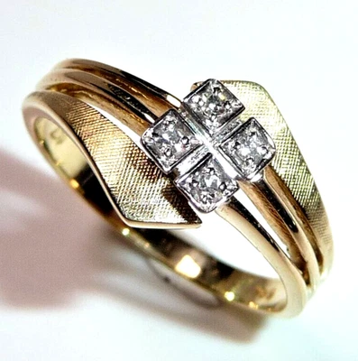 Ring 585 Gold FB Franz Breuning 004 ct Diamanten Gr: 58 / 18,4 mm änderbar 4 g - Bild 1 von 4