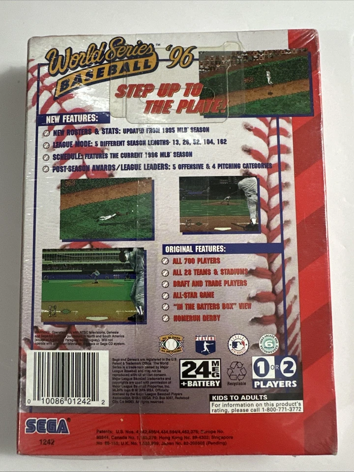 Sega Sports World Series Baseball '96 (Sega Genesis) BRAND NEW - Sealed - Image 2 of 4