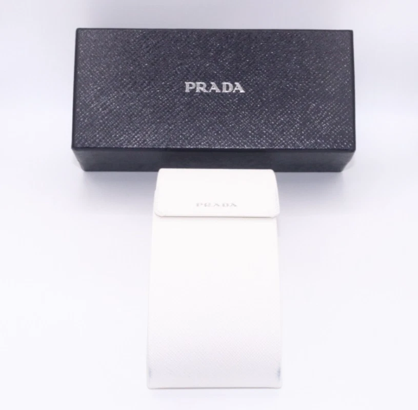 Prada White Leather Saffiano Eyewear Case with Box/Cloth Prada White Saffiano Sunglasses Case Box Booklet Authentic  main image 2