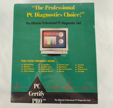 PC Certify Pro Diagnostics Tool - Rare Vintage Computer Program SEALED AND NEW