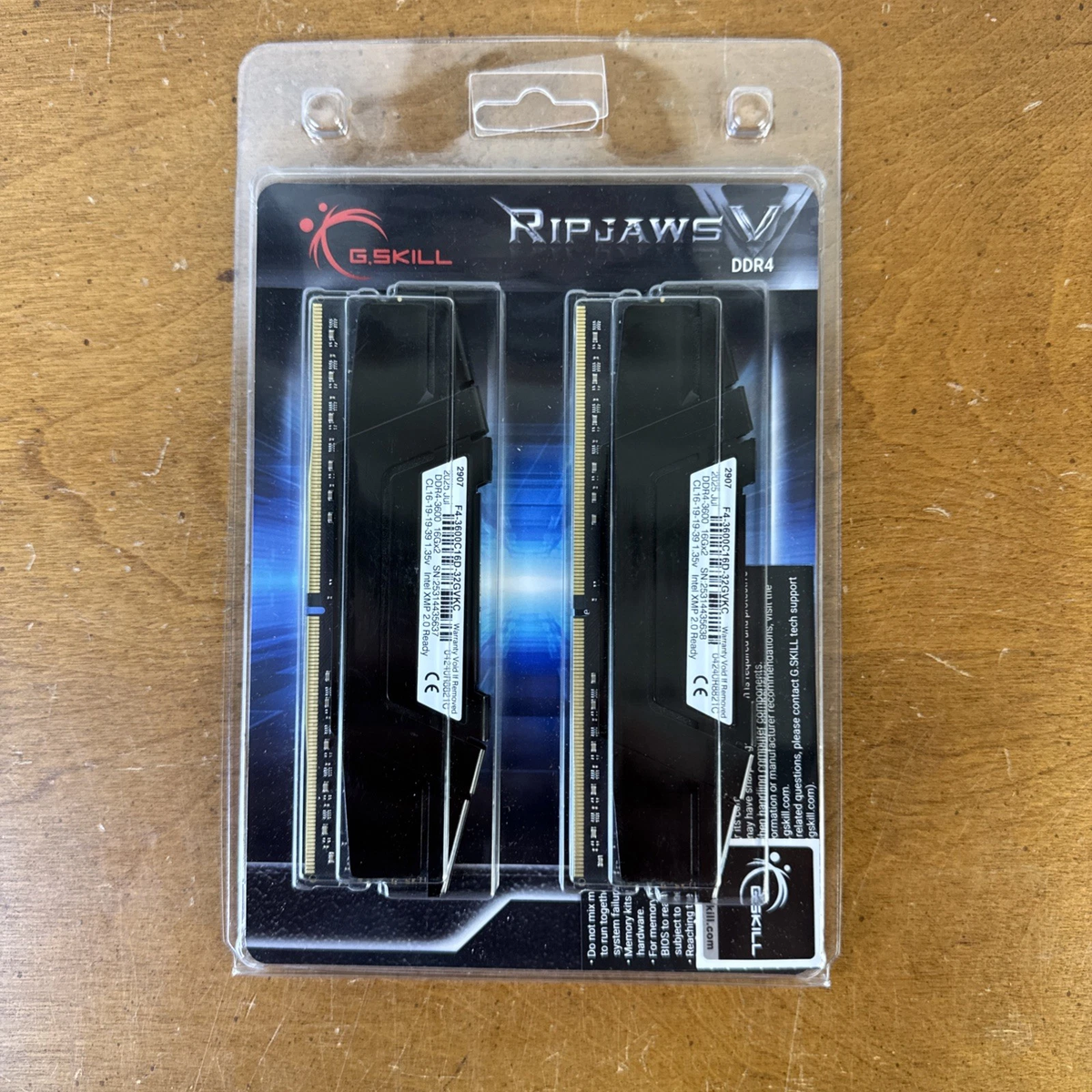 G.SKILL Ripjaws V Series 32GB (2 x 16GB) DDR4 3600 RAM Brand New
