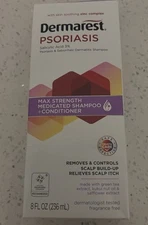 Dermarest Psoriasis Max Strength Medicated Shampoo + Conditioner 8 oz. EXP 7/26