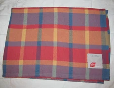 vintage VIRGIN ATLANTIC UPPER CLASS airline blanket pastel color travel throw