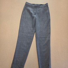 Stella McCartney Vivian Wool Tapered Ankle-Zip Trouser Pants Gray Sz IT 40 US 4