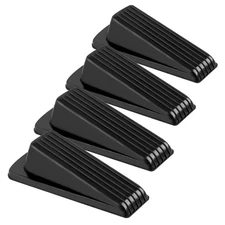 4 Pack Door Stoppers, Rubber for Bottom of Door, Rubber Door Stopper Wedge, S...