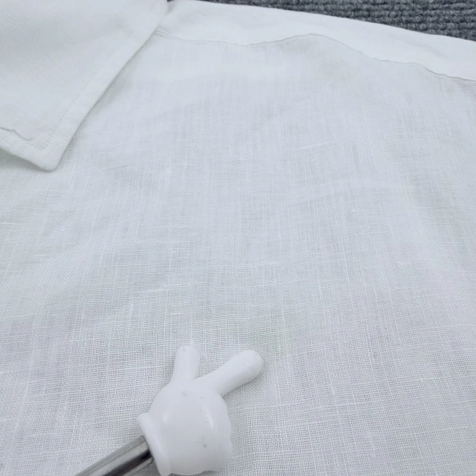 Polo Ralph Lauren 100% Linen Button Up Shirt Men’s Size 2XL Long Sleeve White - Image 4 of 4