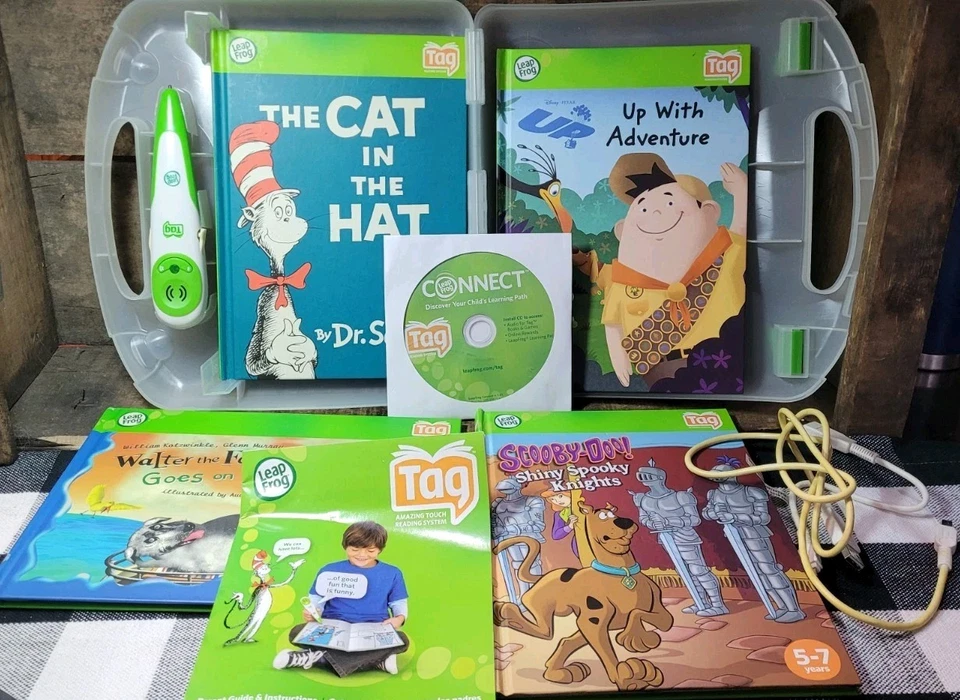 Lote de sistema de lectura de etiquetas LeapFrog - lector de bolígrafos + 4 libros + estuche + manuales + CD Foto 2 de 4