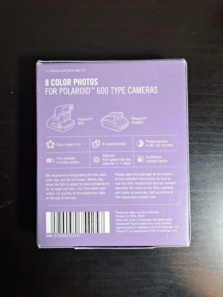 Impossible Instant Color Film Polaroid 600 Type Camera 08/2015 Colored Frames - Image 2 of 4