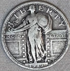 1917 Type 1 Standing Liberty Quarter Fine+ or VF.  True Auction.
