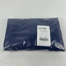 RYB Home 42 X 45 inch Window Curtains Marine Blue Two Panels For Living Room