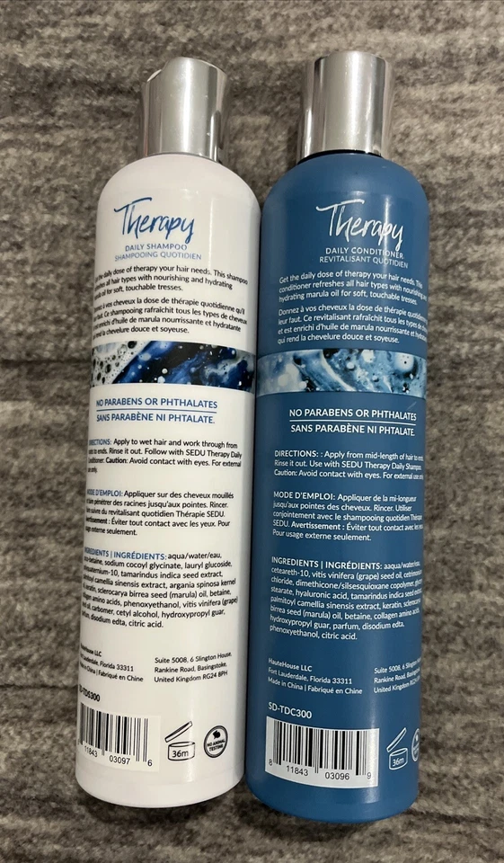 Pack de 2 champúes y acondicionadores diarios SEDU Therapy refrescan todo tipo de cabello Foto 2 de 4