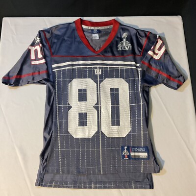 Victor Cruz #80 New York Giants Reebok Super Bowl XLVI Jersey Mens Small 