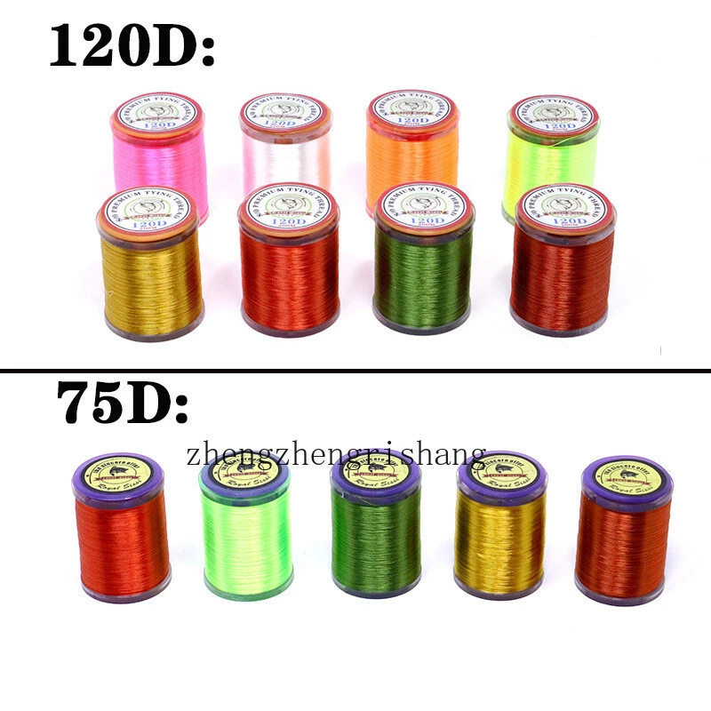 Hilo multifilamentos para atar moscas 75D/120D poliéster materiales para atar moscas 5/8 piezas Foto 4 de 4