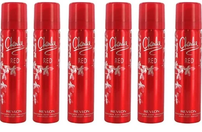 Revlon Charlie Red Body Spray 75ml x 6