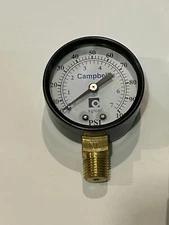 Campbell PG1TNL Polycarbonate Pressure Gauge