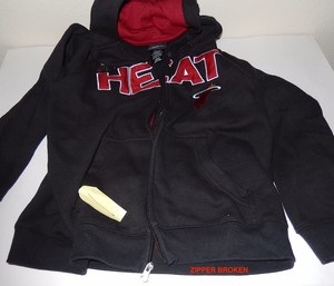 ADIDAS NBA Miami Heat Youth 8-20 Stated Full Zip Hoodie, Large, ZIPPER Broken 727173075511 | eBay