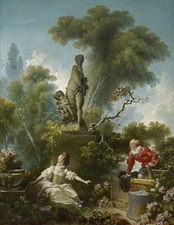 Decoration Poster.The meeting by Jean-Honor̻� Fragonard.Room Wall Decor.11294