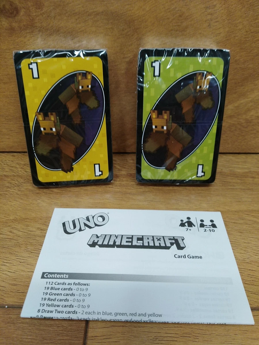 Jogo de Cartão Minecraft da UNO NOVO!! ENVIO GRATUITO