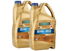 10 (2x5) Liter RAVENOL VDL SAE 5W-40 Vollsynth Motoröl Made in Ge