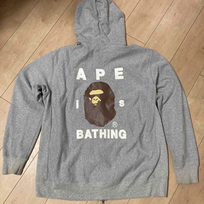 Used BAPE Hoodie Parker XL Full Zip Parker Rare Ape Authentic | eBay