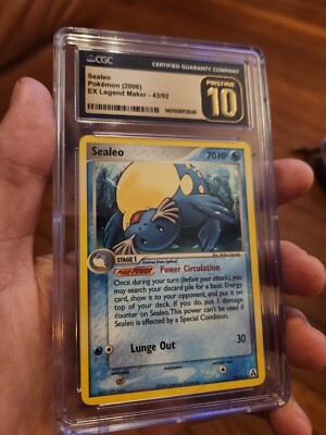 POP 10) CGC 10 PRISTINE Sealeo Legend Maker 43/92 2006 Pokemon