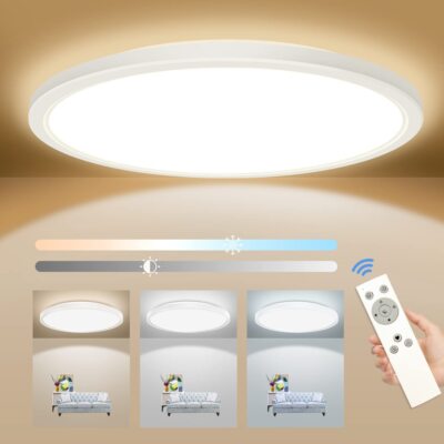 36W mit Fernbedienung LED Deckenleuchte Dimmbar Deckenlampe Wohnzimmer Badlampe