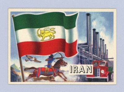 1956 Topps Flags of the World #2 Iran NEAR MINT or Better  **BOOX**